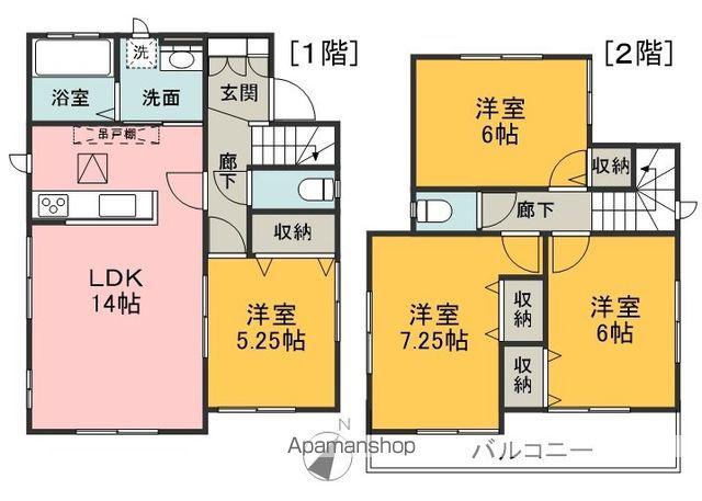 西武池袋・豊島線 入間市駅 バス乗車時間:10分 坂下バス停で下車 徒歩3分 2階建 築13年(4LDK)の間取り写真