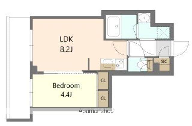 S-RESIDENCE高島平ASOLEA(1LDK/2階)の間取り写真