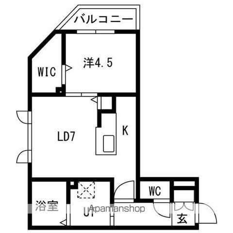 アルファスクエア北28西4(1LDK/5階)の間取り写真