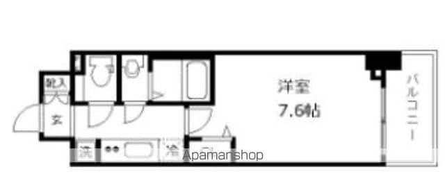 プレサンスブルーム浅草ノース(1K/6階)の間取り写真