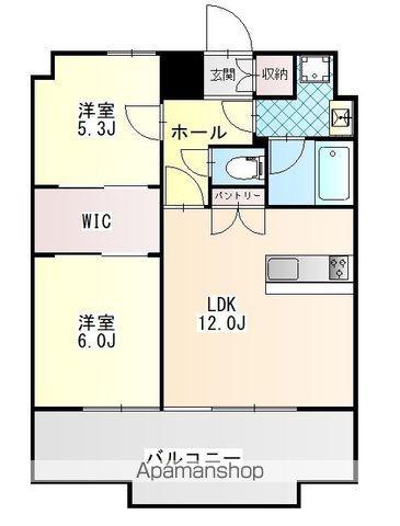 レジデンス マヒナ(2LDK/3階)の間取り写真