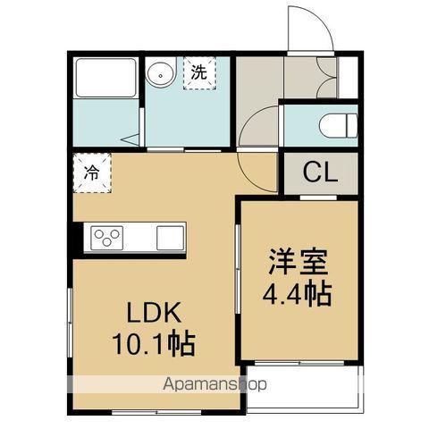 日の出3丁目AP(1LDK/3階)の間取り写真