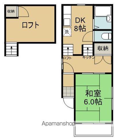 コアパレス岳美(1DK/1階)の間取り写真