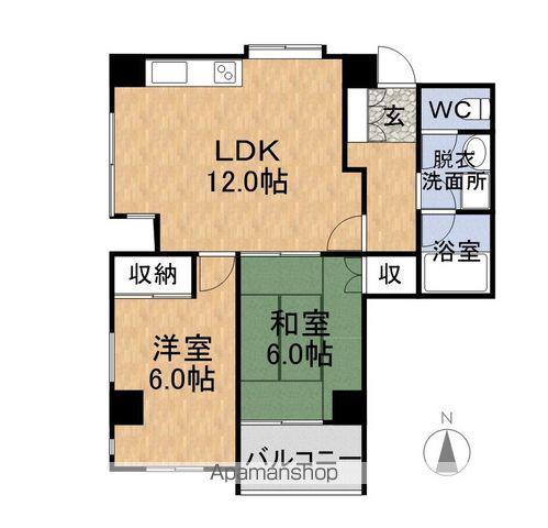 リルト四ツ井(2LDK/4階)の間取り写真