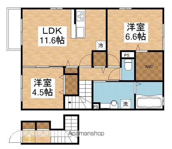 ラフィーネ(2LDK/2階)の間取り写真