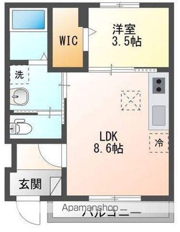 千葉市若葉区桜木北アパート(1LDK/1階)の間取り写真