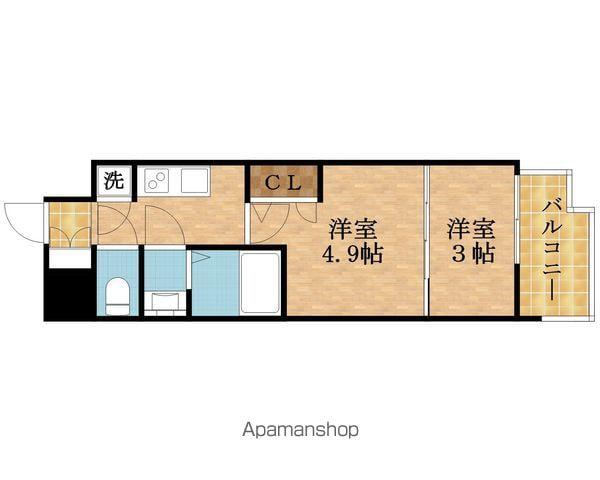 セレニテ東梅田アリエ(2K/14階)の間取り写真