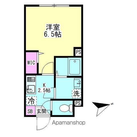 グランファーロ下北沢(1K/2階)の間取り写真