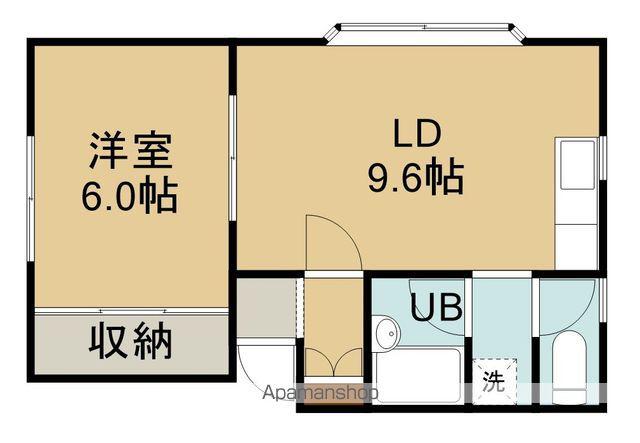 ワイアパート(1DK/2階)の間取り写真