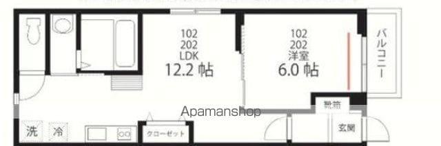 QUIET CRAB HOUSE MIX弘明寺(1LDK/2階)の間取り写真