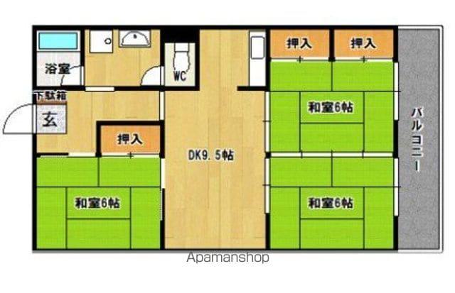 篠栗尾仲ビル(3DK/2階)の間取り写真