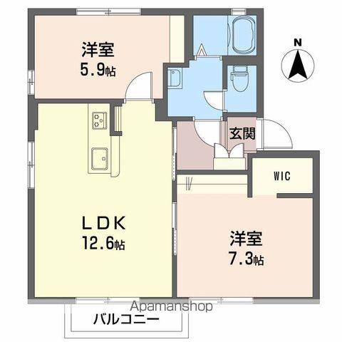 サンハイツ伊藤(2LDK/1階)の間取り写真