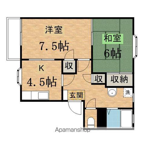 スカイセフィラ(2DK/2階)の間取り写真