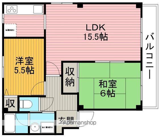 カーサ・フェリーチェ(2LDK/1階)の間取り写真
