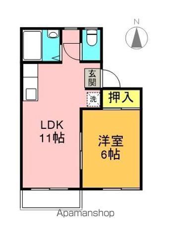 アトゥレ井上(1LDK/2階)の間取り写真