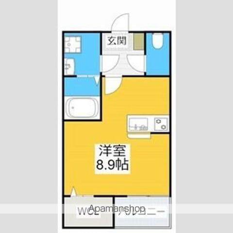 JOUER AZALEEⅠ Ⅱ(ワンルーム/2階)の間取り写真