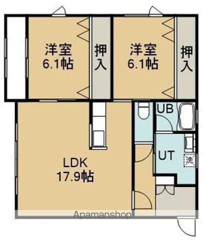 大田ハイツ3(2LDK/1階)の間取り写真
