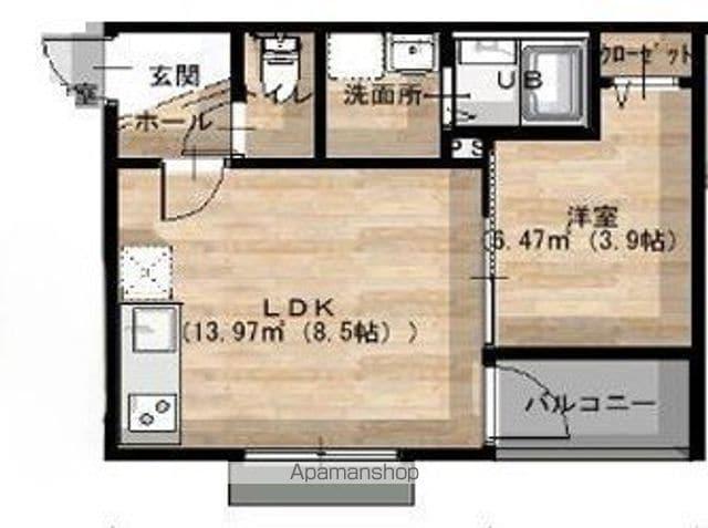LA CREALKI(1LDK/1階)の間取り写真