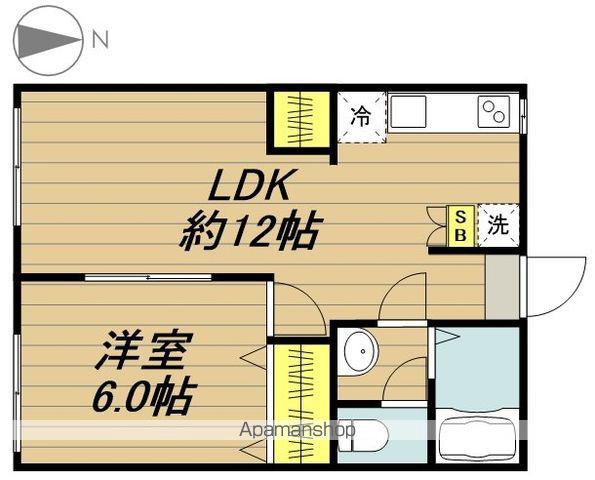 ドミール笹目B(1LDK/1階)の間取り写真