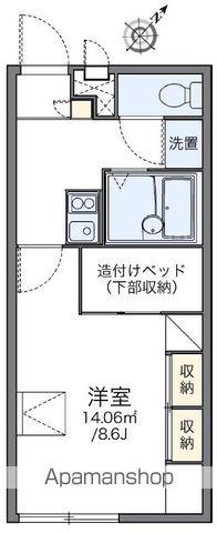 レオパレスハーモニー八田(1K/2階)の間取り写真