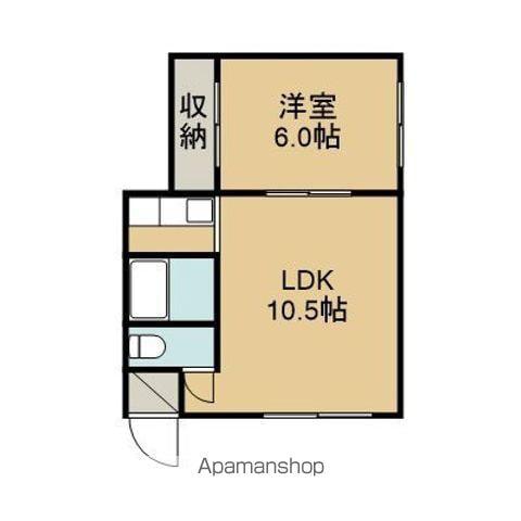 中津川ハイツ(1LDK/1階)の間取り写真