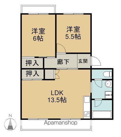 セントラル瑞穂(2LDK/3階)の間取り写真
