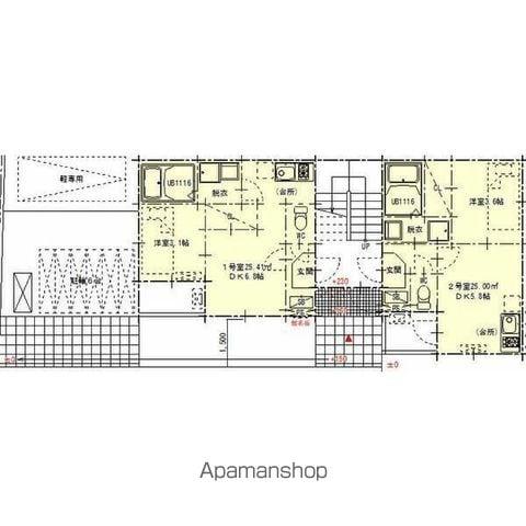 ハーモニーテラス押木田町(1DK/1階)の間取り写真