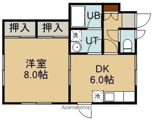 アーバン青柳(1DK/2階)の間取り写真