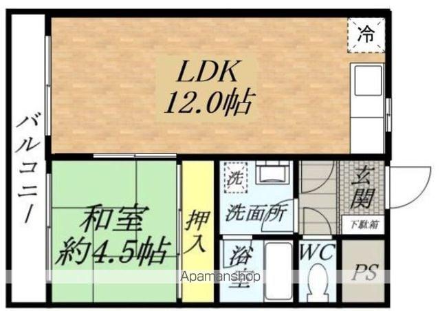 幸和ハイムⅡ(1LDK/1階)の間取り写真