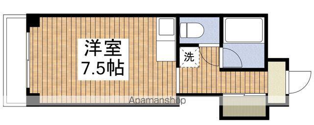 サウスサイド(ワンルーム/3階)の間取り写真