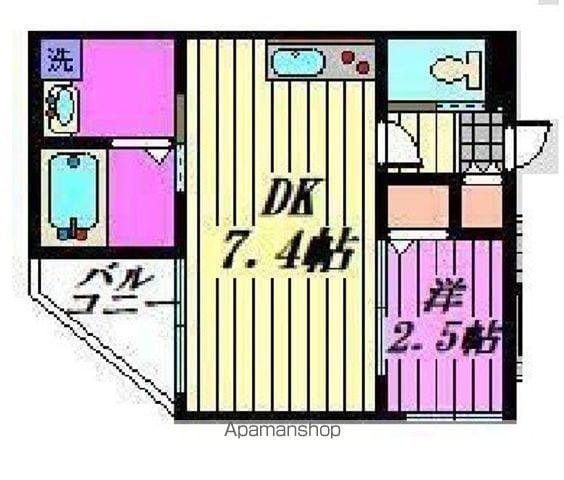 MARK DUO三郷(1DK/1階)の間取り写真