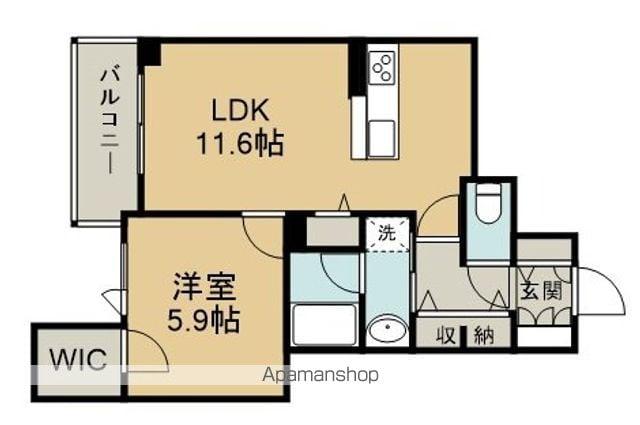 ベル ピュアン(1LDK/2階)の間取り写真