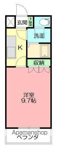 サニーインプレスⅡ(1K/1階)の間取り写真