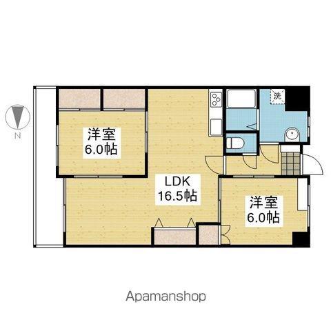 衣山大東ビル(2LDK/5階)の間取り写真