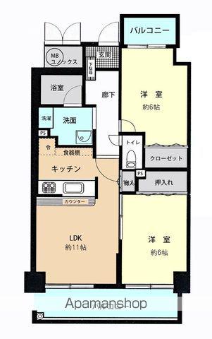 ルミエール中山(2LDK/2階)の間取り写真