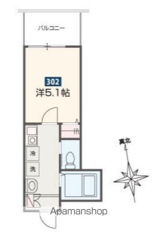 TOIVE新小岩(1K/3階)の間取り写真