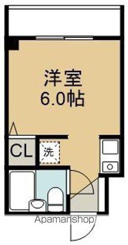 スカイコート函館(ワンルーム/1階)の間取り写真