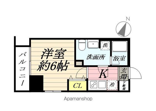 アイル プレミアム横浜ノルド(1K/5階)の間取り写真