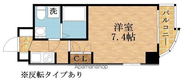 ミュプレ北浜イースト(1K/13階)の間取り写真