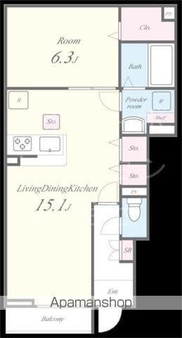 ルミセンス(1LDK/1階)の間取り写真