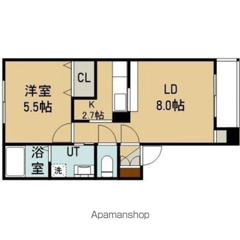 コンフォート美原(1LDK/1階)の間取り写真