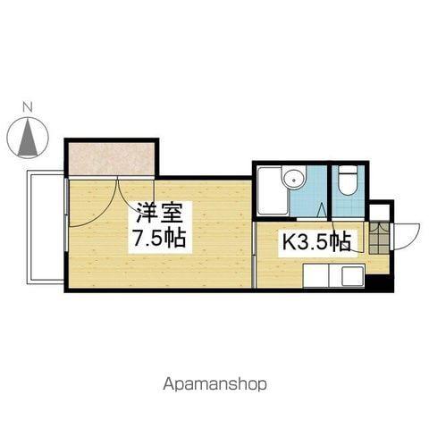 オレンジハイム三好(1K/3階)の間取り写真