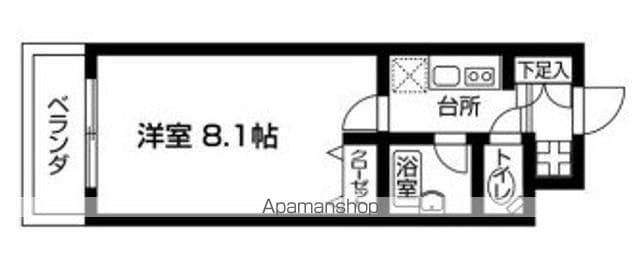 エムエムエス イースト・ウエスト(1K/1階)の間取り写真