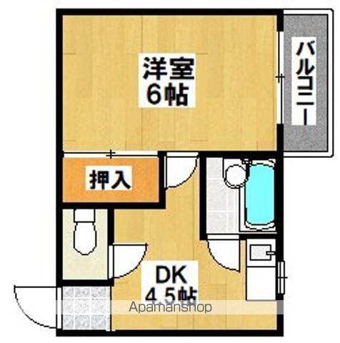 リアライズ帝塚山(1DK/2階)の間取り写真