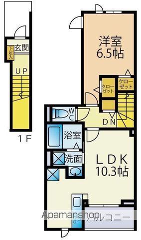 LA MAISON385(1LDK/2階)の間取り写真