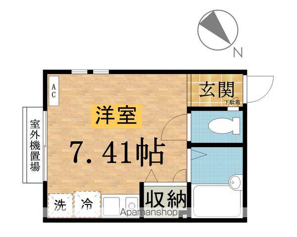 STAGE(ワンルーム/2階)の間取り写真