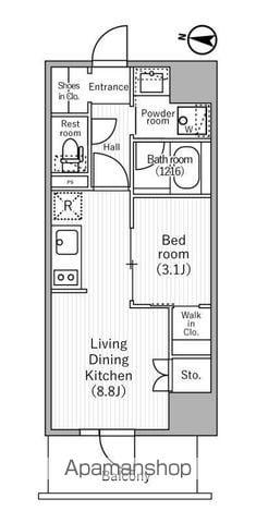 NIDO MINOWA(1LDK/4階)の間取り写真