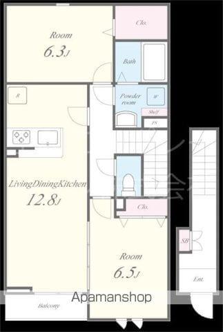 ルミセンス(2LDK/2階)の間取り写真