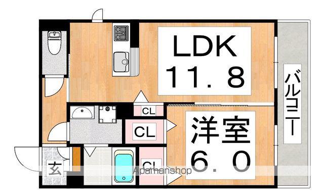 エクセレンス田辺(1LDK/2階)の間取り写真