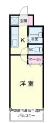 モンレーヴ三方原(1K/3階)の間取り写真